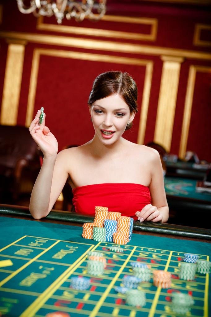 Casino live-dealer multi-camera studio with professional dealers