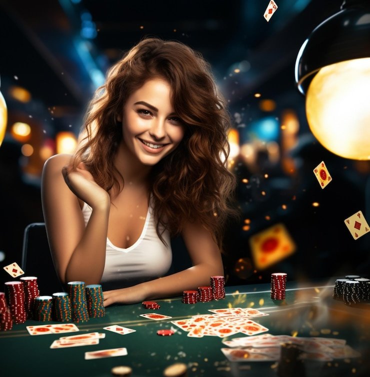 Live dealer blackjack table with real dealer and player hands